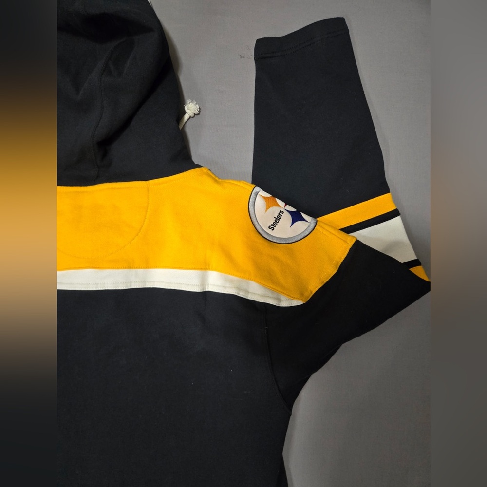 NFL Men's Black and Yellow Pittsburgh Steelers Hoodie - Picture 10 of 13